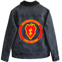 25th Infantry Division 002 Unisex Sherpa-lined Denim Jacket | Artistshot