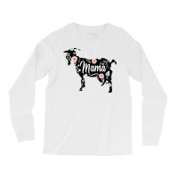 Womens Mama Goat Floral T Shirt Mom Lover Mother Grandma Gift Long Sleeve Shirts | Artistshot