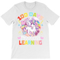 100th Day Of School Unicorn Girls 100 Days Of School Yellow T-shirt | Artistshot