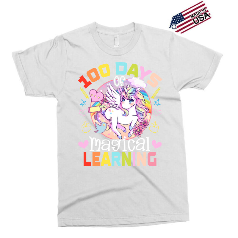 100th Day Of School Unicorn Girls 100 Days Of School Yellow Exclusive T-shirt | Artistshot