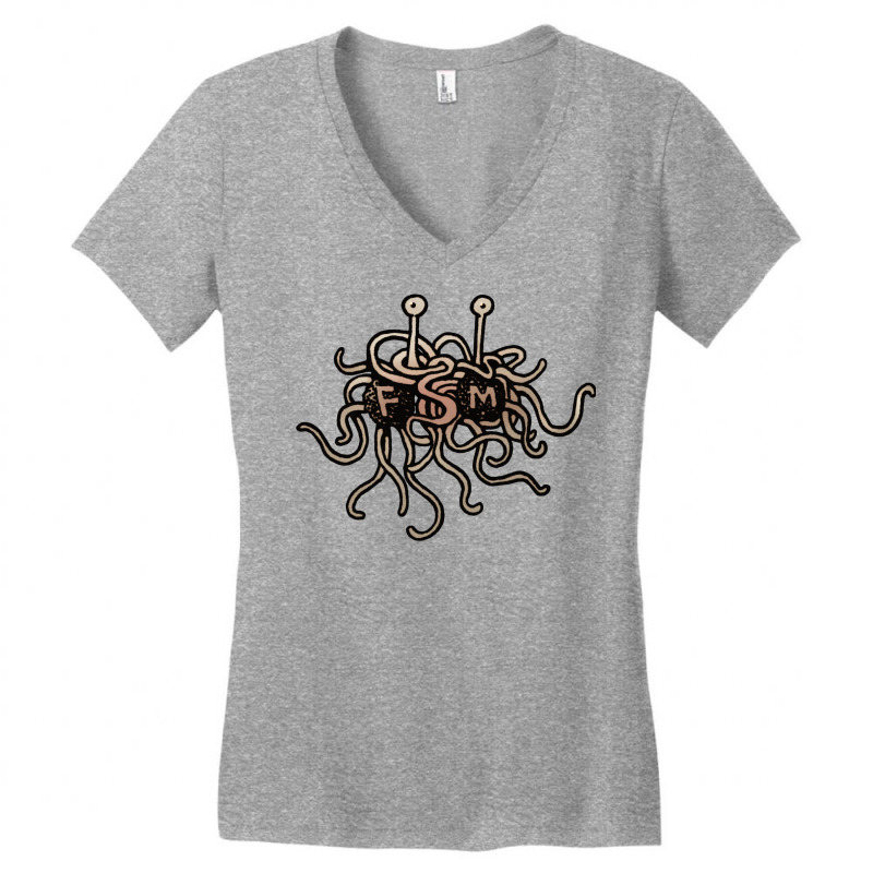 Fsm   Flying Spaghetti Monster Women's V-Neck T-Shirt by gagelaajaahhw | Artistshot