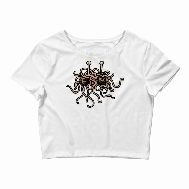 Fsm   Flying Spaghetti Monster Crop Top by gagelaajaahhw | Artistshot