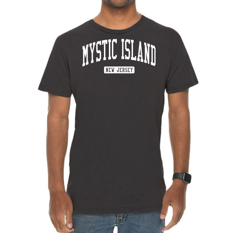 Mystic Island New Jersey Nj Vintage Athletic Sports Design T Shirt Vintage T-Shirt by araceliphexy | Artistshot