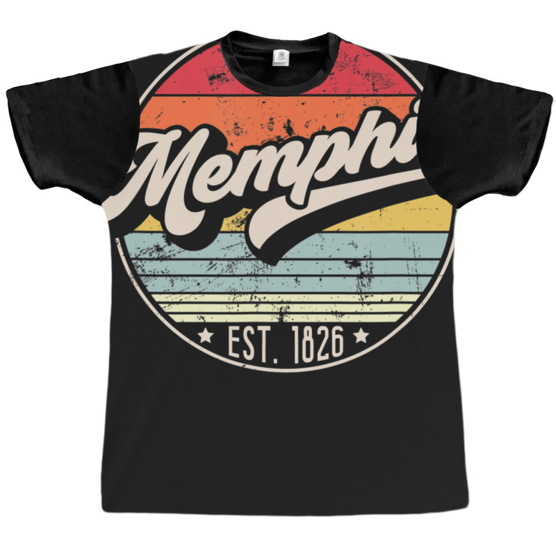 Hot Trend Retro Memphis Tn Home City 70s Style Sunset Graphic T-shirt by haodinhvan1 | Artistshot