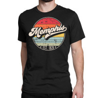 Hot Trend Retro Memphis Tn Home City 70s Style Sunset Classic T-shirt | Artistshot