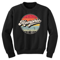 Hot Trend Retro Memphis Tn Home City 70s Style Sunset Youth Sweatshirt | Artistshot