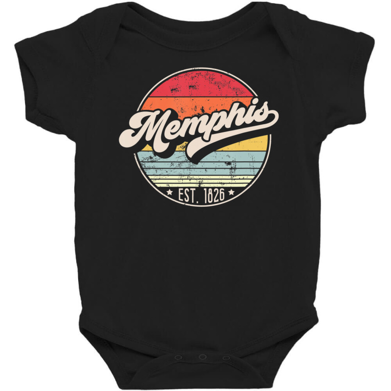 Hot Trend Retro Memphis Tn Home City 70s Style Sunset Baby Bodysuit by haodinhvan1 | Artistshot