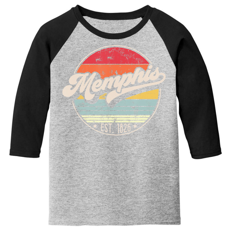 Hot Trend Retro Memphis Tn Home City 70s Style Sunset Youth 3/4 Sleeve by haodinhvan1 | Artistshot