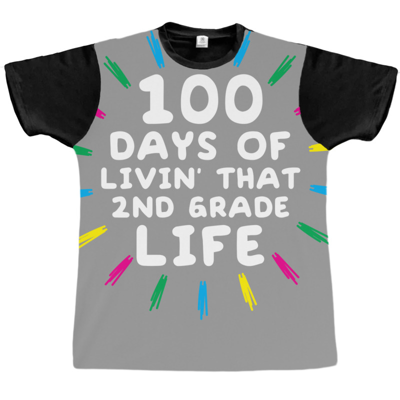 100 Days Of School 2nd Grade Second Grader Trending Graphic T-shirt | Artistshot