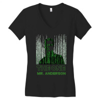 Limited Edition Matrix The One - Mr. Anderson Women's V-neck T-shirt | Artistshot