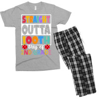 Straight 100th Day Of 2nd Grade Happy 100 Days Of School Men's T-shirt Pajama Set | Artistshot