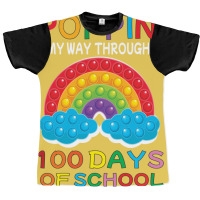 Poppin My Way Through 100 Days Of School Hipster Graphic T-shirt | Artistshot