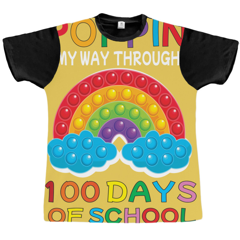 Poppin My Way Through 100 Days Of School Hipster Graphic T-shirt | Artistshot