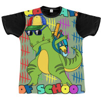 100 Days Of School Dabbing Dinosaur Trex Trending Graphic T-shirt | Artistshot