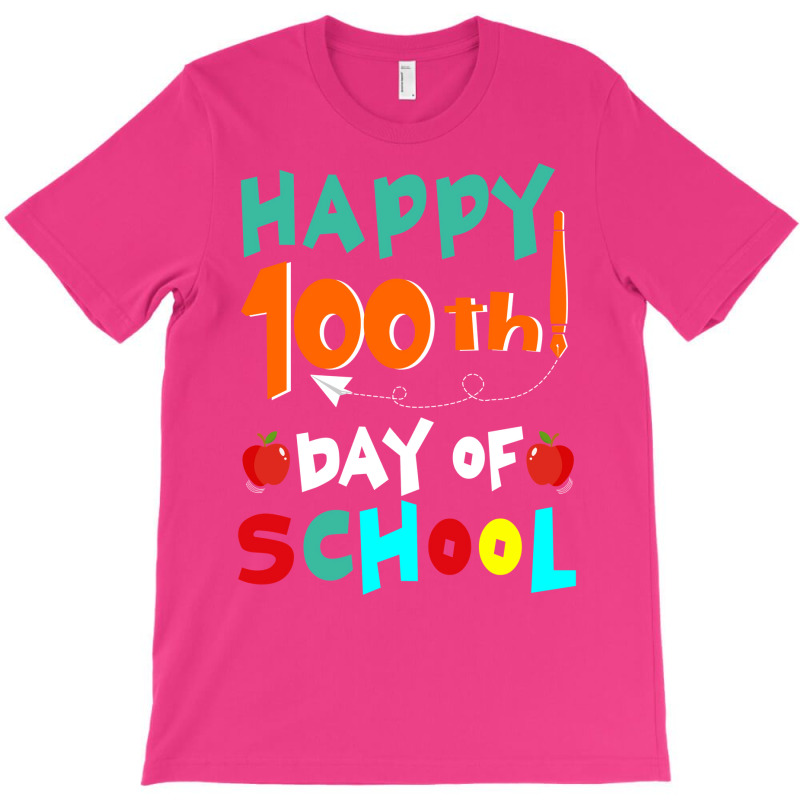 Happy 100th Day Of School Retro Music T-Shirt by grehamizmiriw | Artistshot