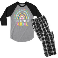 100 Days Of School Green Girl Men's 3/4 Sleeve Pajama Set | Artistshot