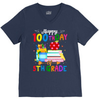 Happy 100th Day Of 5th Grade Teacher 100 Days Of School Boys Stars V-neck Tee | Artistshot