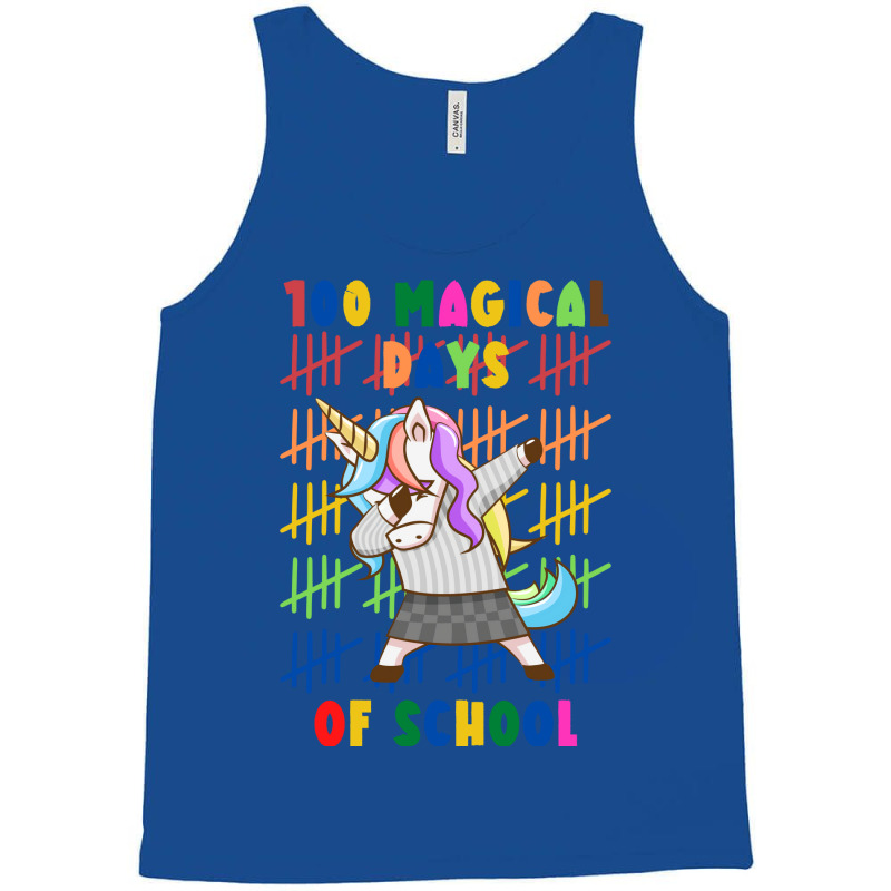 100 Magical Days Of School Unicorn Yellow Red Tank Top | Artistshot