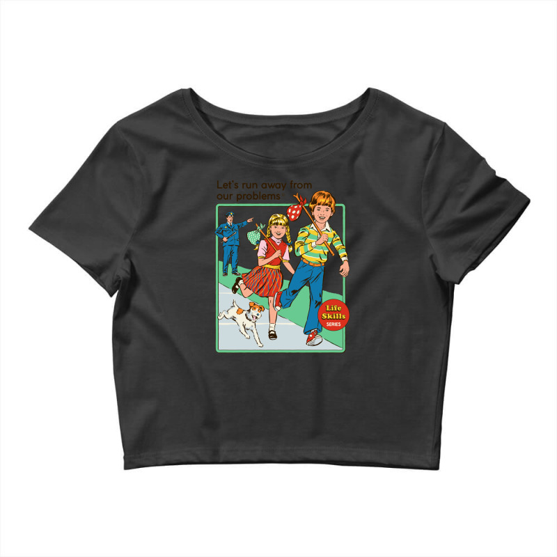 Let's Run Away Crop Top by SallyThompson | Artistshot