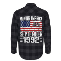 28th Birthday Gift September 1992 American Flag 28 Years Old Flannel Shirt | Artistshot