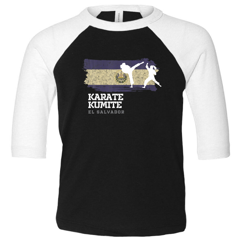 El Salvador Karate Kumite Martial Arts Women Girl Karate Toddler 3/4 Sleeve Tee by garbaaargouby | Artistshot