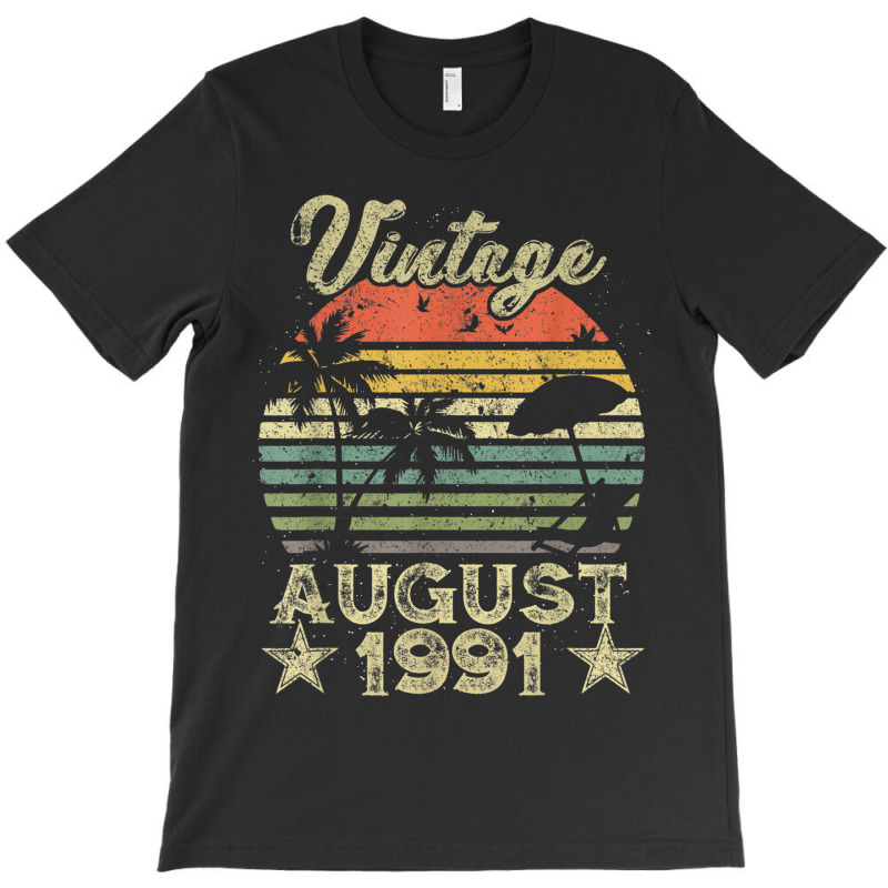 28th Birthday Gift Vintage 28 Years Old August 1991 S T-Shirt by ALFREDMCGOWAN | Artistshot