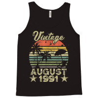 28th Birthday Gift Vintage 28 Years Old August 1991 S Tank Top | Artistshot