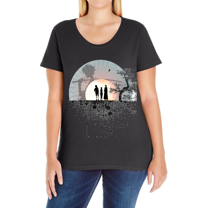 Samurais Splatterr Ladies Curvy T-Shirt by BARBARABURNETTWEST | Artistshot