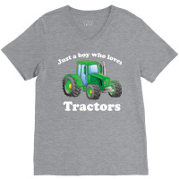 Just A Boy Who Loves Tractors Cool V-neck Tee | Artistshot