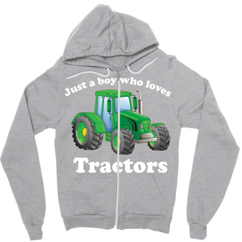 Just A Boy Who Loves Tractors Cool Zipper Hoodie by lubakiumirab | Artistshot