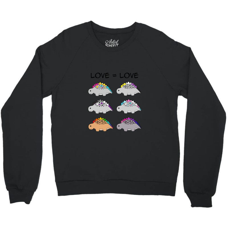 Lgbt Dinosaurs Crewneck Sweatshirt | Artistshot