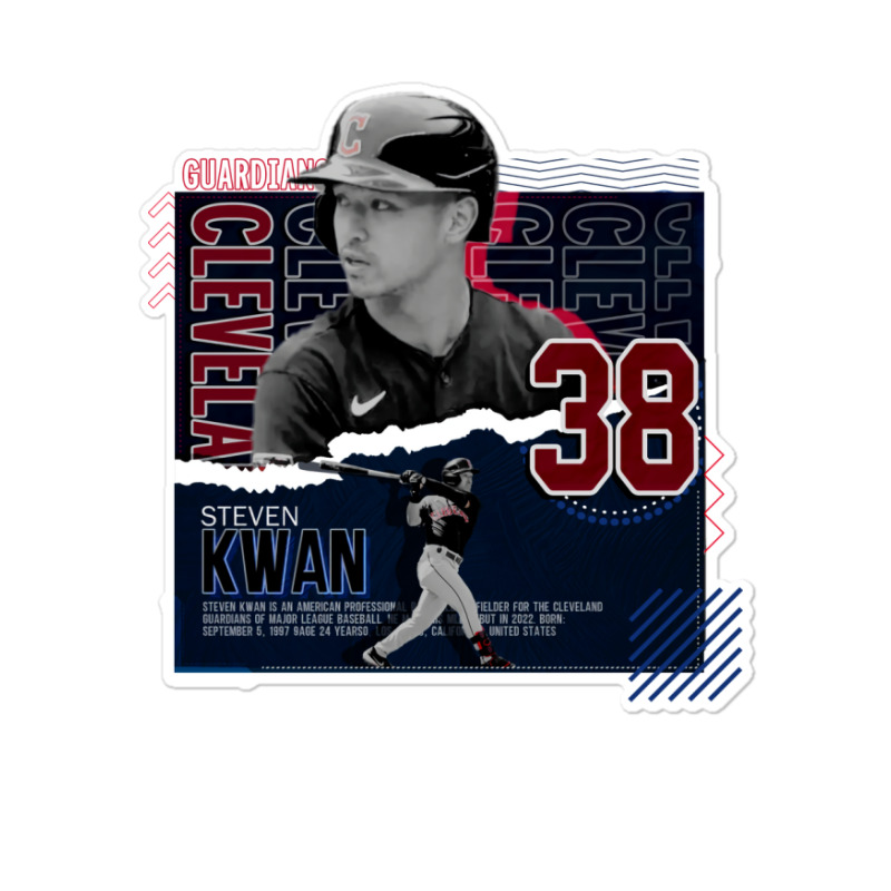 Steven Kwan Baseball Paper Poster Guardians Boy Sticker | Artistshot