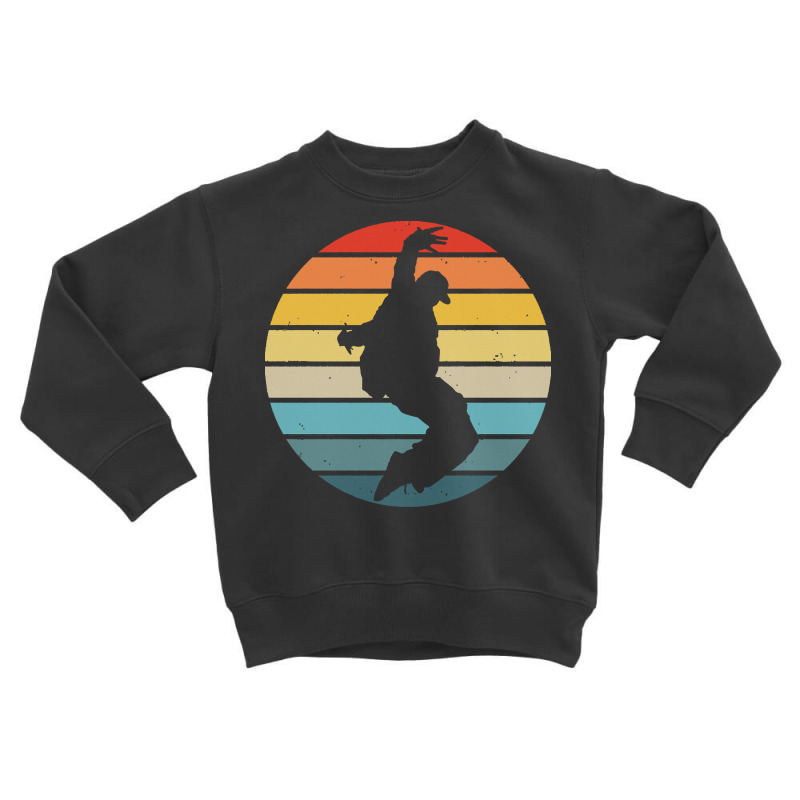 Hip Hop T  Shirt Break Dance Silhouette On A Distressed Retro Sunset D Toddler Sweatshirt by blockmarta105 | Artistshot