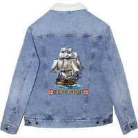 Great Britain Royal Navy Ship Of The Line Hms Victory Unisex Sherpa-lined Denim Jacket | Artistshot