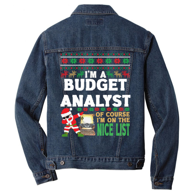 Budget Analyst  Ugly Christmas Budget Analyst Gift Men Denim Jacket | Artistshot