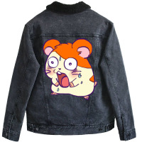 Shocked Hamtaro Meme Girl Unisex Sherpa-lined Denim Jacket | Artistshot