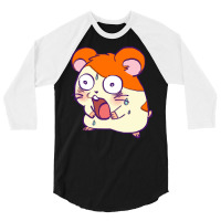 Shocked Hamtaro Meme Girl 3/4 Sleeve Shirt | Artistshot