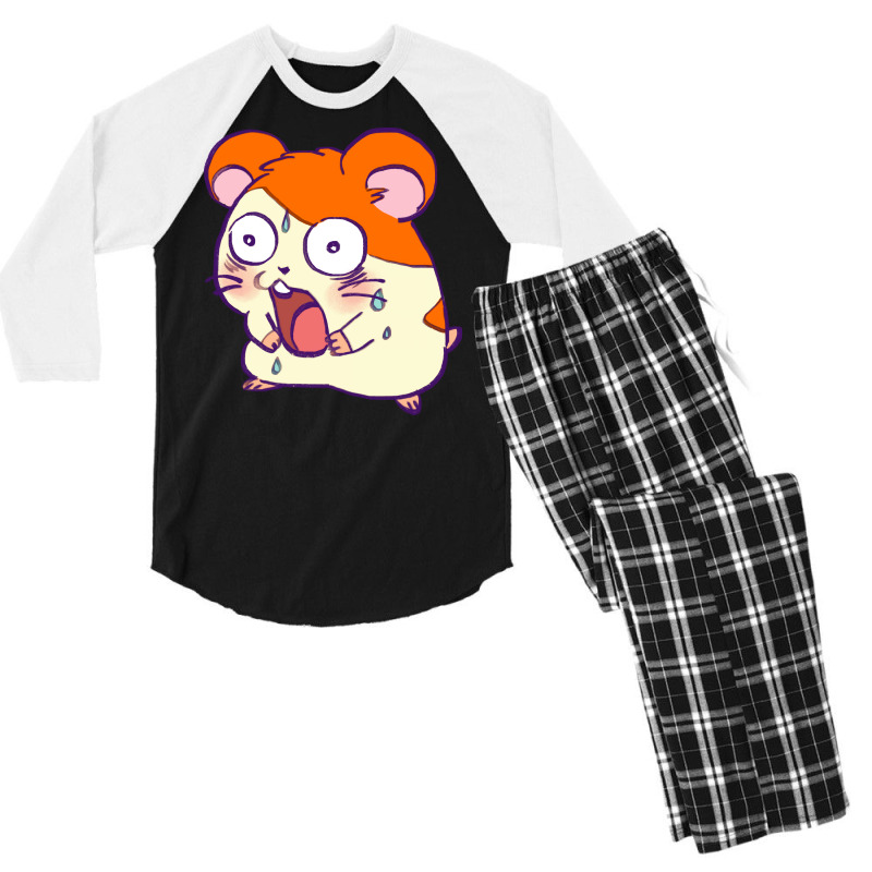 Shocked Hamtaro Meme Girl Men's 3/4 Sleeve Pajama Set | Artistshot