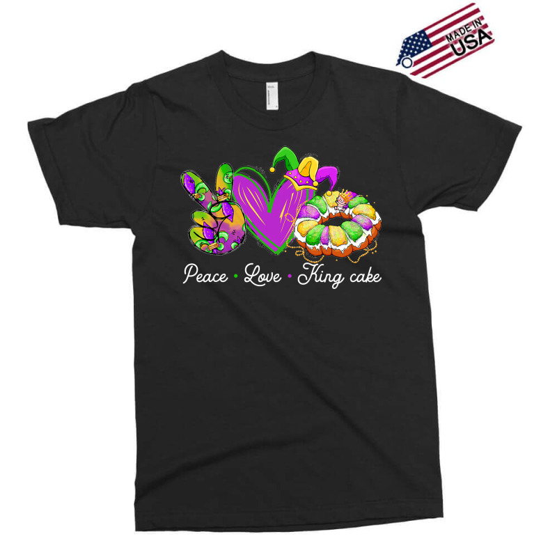 Peace Love King Cake Funny Mardi Gras Party Carnival Gift Exclusive T-shirt | Artistshot