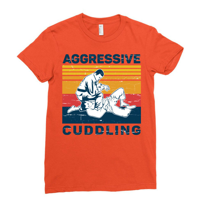 Jiu Jitsu  Vintage Jiu Jitsu Aggressive Cuddling 80s Ladies Fitted T-Shirt by soumiacmedd | Artistshot