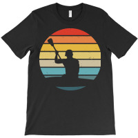 Canoe T  Shirt Canoeing Silhouette On A Distressed Retro Sunset Produc T-shirt | Artistshot