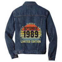 30th Birthday Limited Edition September 1989 Men Denim Jacket | Artistshot