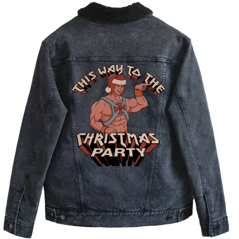 He Man Christmas Party Unisex Sherpa-lined Denim Jacket | Artistshot