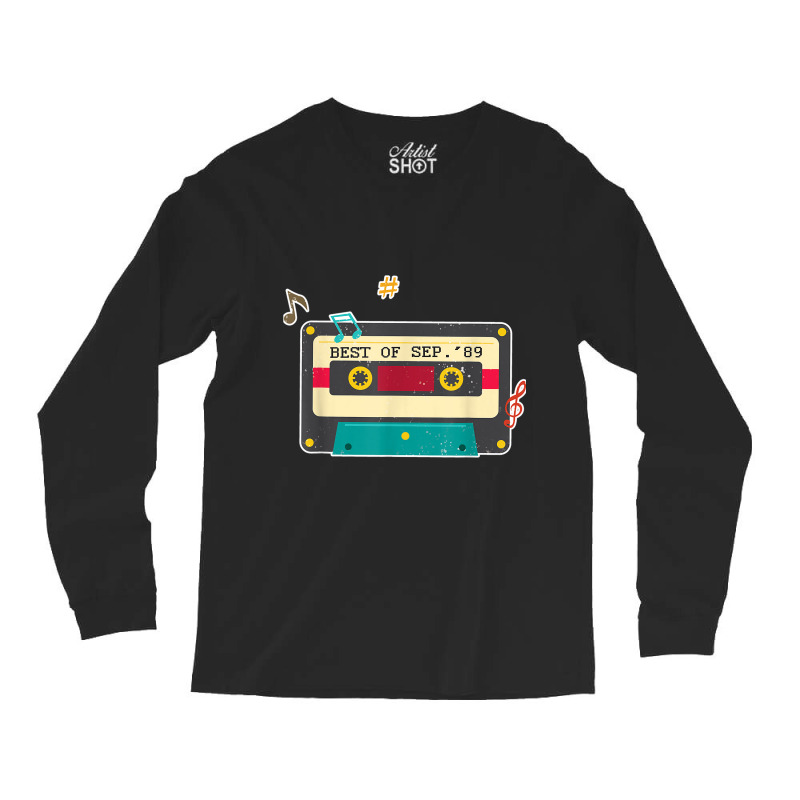 30th Birthday Mixtape Retro Cassette September 1989 Long Sleeve Shirts by ALFREDMCGOWAN | Artistshot