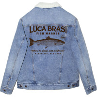 Luca Brasi Fish Market Travel Unisex Sherpa-lined Denim Jacket | Artistshot