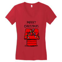 Christmas Doghouse Vintage Women's V-neck T-shirt | Artistshot