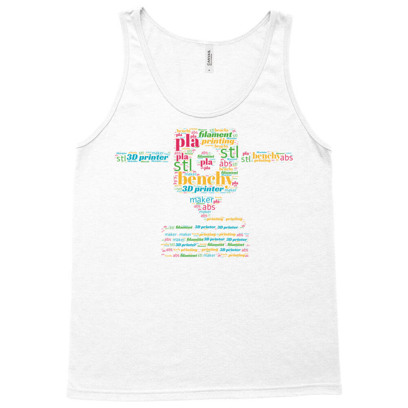 3d Printing Word Cloud 3d Printer For The Maker Blue Tank Top by caplisigoshar | Artistshot