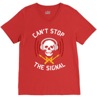 Cant Stop The Signal Open Source Internet Piracy Anti Censorship V-neck Tee | Artistshot