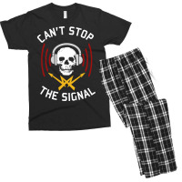 Cant Stop The Signal Open Source Internet Piracy Anti Censorship Men's T-shirt Pajama Set | Artistshot