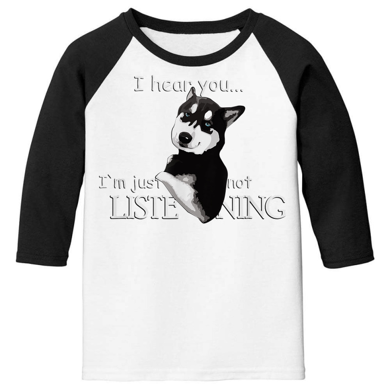 Siberian Husky Dog Shirt   Husky Shirt   Dog Lovers T Shirt Youth 3/4 Sleeve by atereabag | Artistshot